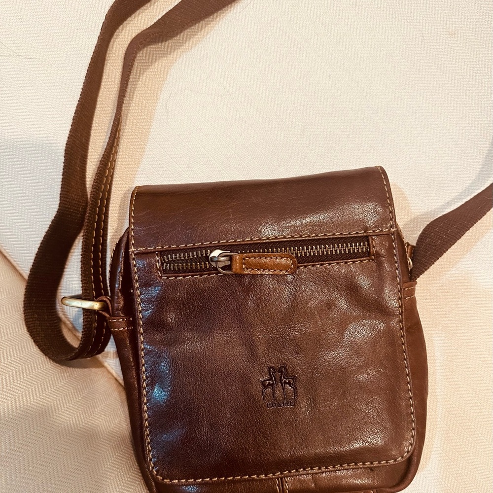 Rosme Brown Leather Messenger Bag (from Spain)